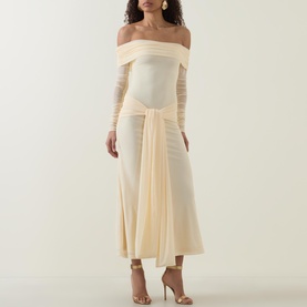 Selina Tie Front Mesh Dress