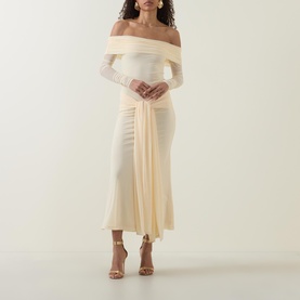 Selina Tie Front Mesh Dress