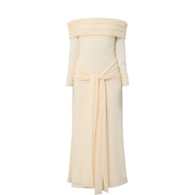 Selina Tie Front Mesh Dress