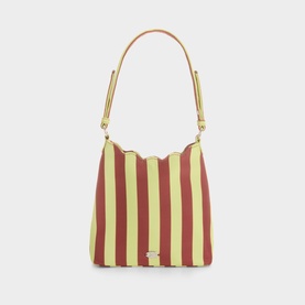 Lorelai Logo Striped Shoulder Bag