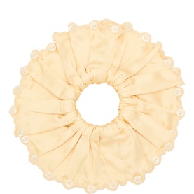 Satin Button Embellished Scrunchie
