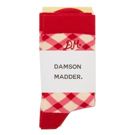 Gingham Logo Crew Length Socks Two-Pack
