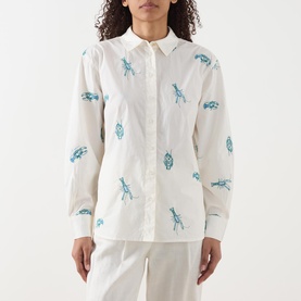 Alex Langoustine Embroidered Blouse