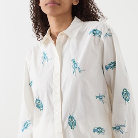 Alex Langoustine Embroidered Blouse