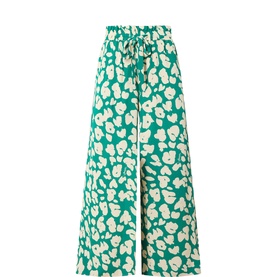 Palapa Printed Wide-Leg Trousers
