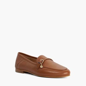 Greya Leather Charm Detail Loafers