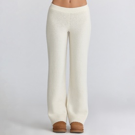 Lara Merino Wool Ribbed Knitted Trousers