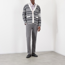 Seed Stitch Striped Cardigan