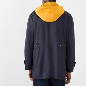 Contrast Hood Raincoat
