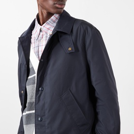 Contrast Hood Raincoat