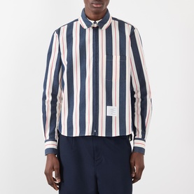 Logo Striped Overshirt