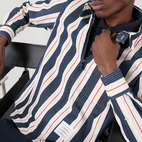 Logo Striped Overshirt
