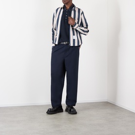Logo Striped Overshirt