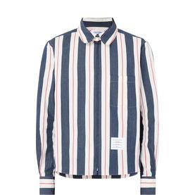 Logo Striped Overshirt