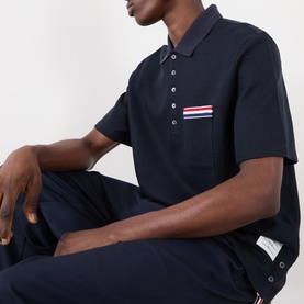 Signature Stripe Patch Pocket Polo Shirt