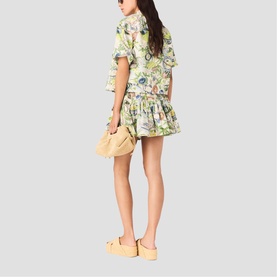 Postcard Cropped Casual Shirt