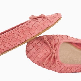 Heat Woven Bow Ballet Pumps