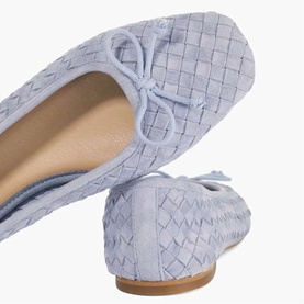 Heat Woven Bow Ballet Pumps