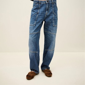 Moyce Textured Cargo Jeans