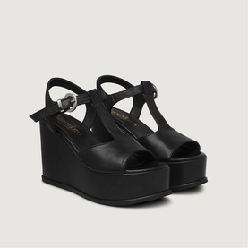 Allegra T-Strap Wedge Sandals