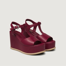 Allegra T-Strap Wedge Sandals