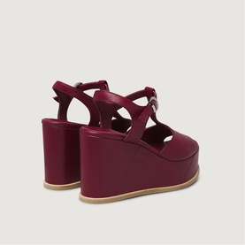 Allegra T-Strap Wedge Sandals