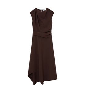 Camilla Asymmetric Draped Flared Dress