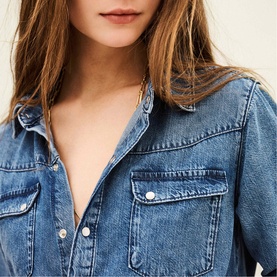Adali Patch Pocket Denim Shirt