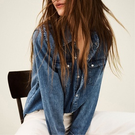 Adali Patch Pocket Denim Shirt