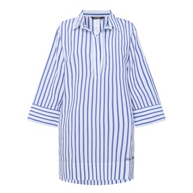Striped Shirt Cover-Up Dress