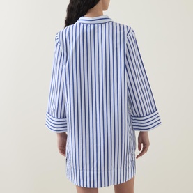 Striped Shirt Cover-Up Dress