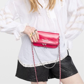 Rock Mini Vintage Patent Clutch