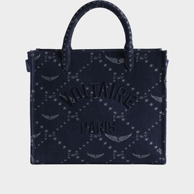 Angel Denim Monogram Tote Bag