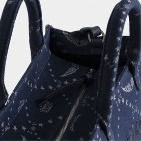 Angel Denim Monogram Tote Bag