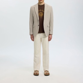 Arthur Houndstooth Single-Breasted Blazer