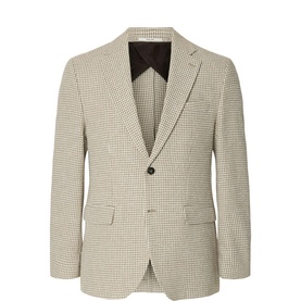 Arthur Houndstooth Single-Breasted Blazer
