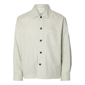 Selected White Pepper casual shirt, relaxed fit, button-front with chest pocket and dark buttons, long sleeves