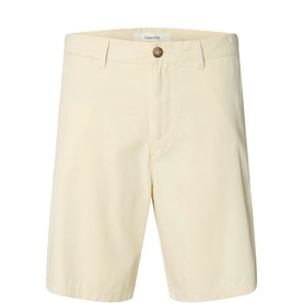 Selected birch chino shorts with button fastening, slash pockets, and a clean tailored finish