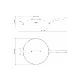Grano TecnoHeat 3-Ply Stainless Steel Frying Pan & Lid 30cm