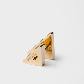 Enamelled Triangle Logo Stud Earrings