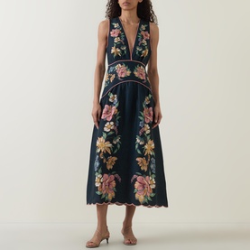 Maira Floral Flared Dress