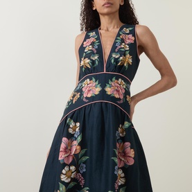 Maira Floral Flared Dress