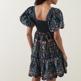 Decorative Embroidered Mini Dress