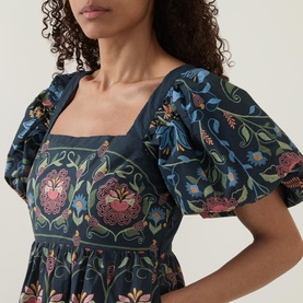 Decorative Embroidered Mini Dress