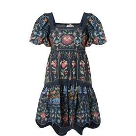 Decorative Embroidered Mini Dress
