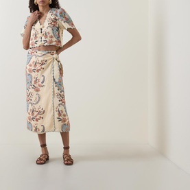 Boho Beauty Linen Wrap Skirt