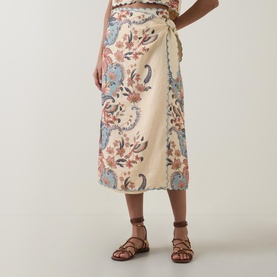 Boho Beauty Linen Wrap Skirt