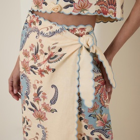 Boho Beauty Linen Wrap Skirt