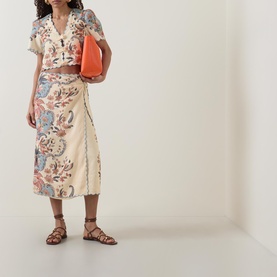Boho Beauty Linen Wrap Skirt