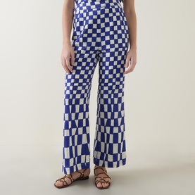 Dream Checkered Flared Trousers